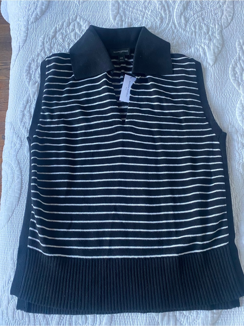 Banana republic factory STRIPED POLO SWEATER TANK - Picture 2 of 5